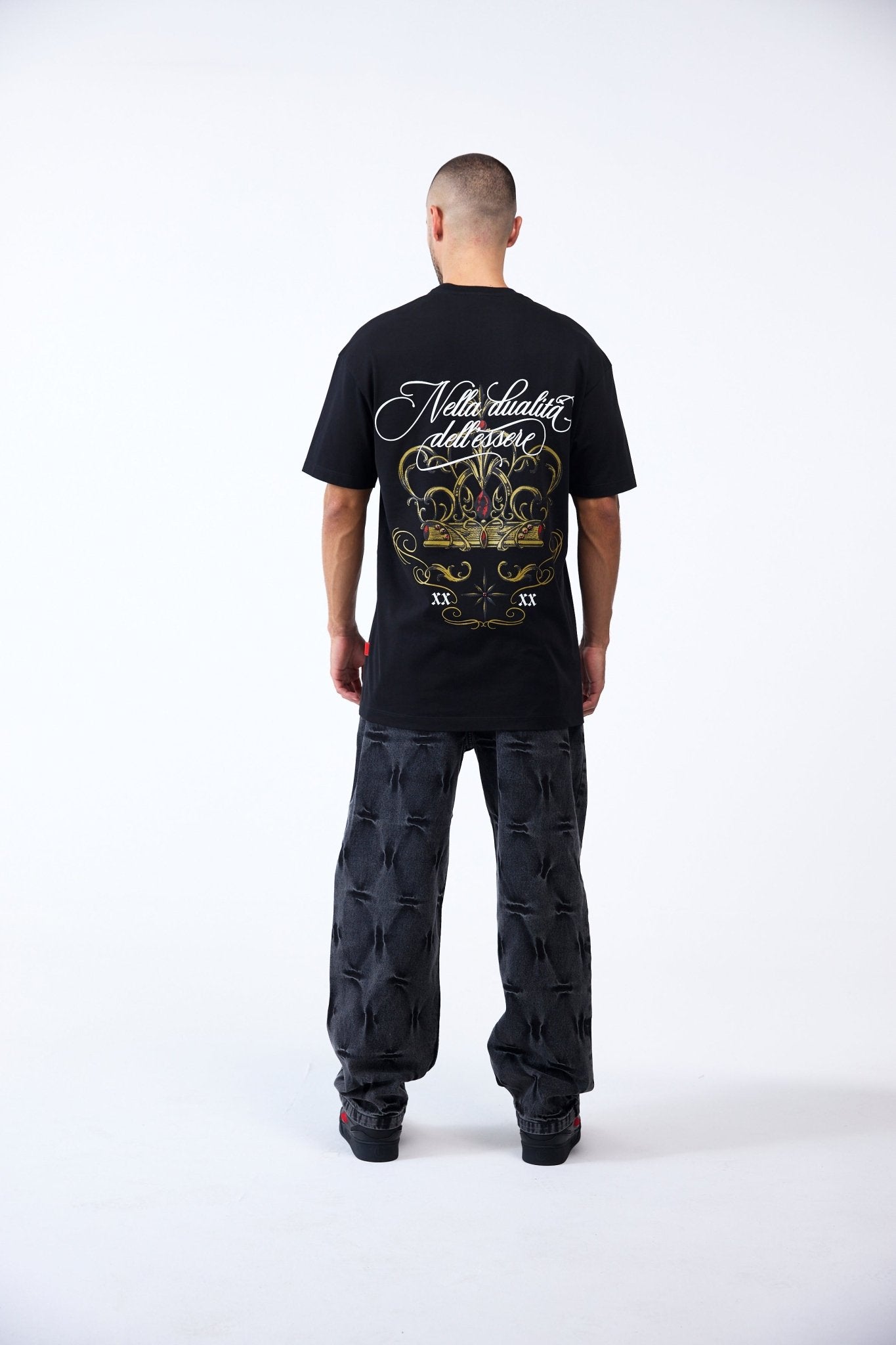 CAMISETA OVERSIZED MASCULINO FILIGRANA NEGRO CLEMONT - CLEMONT, LLC