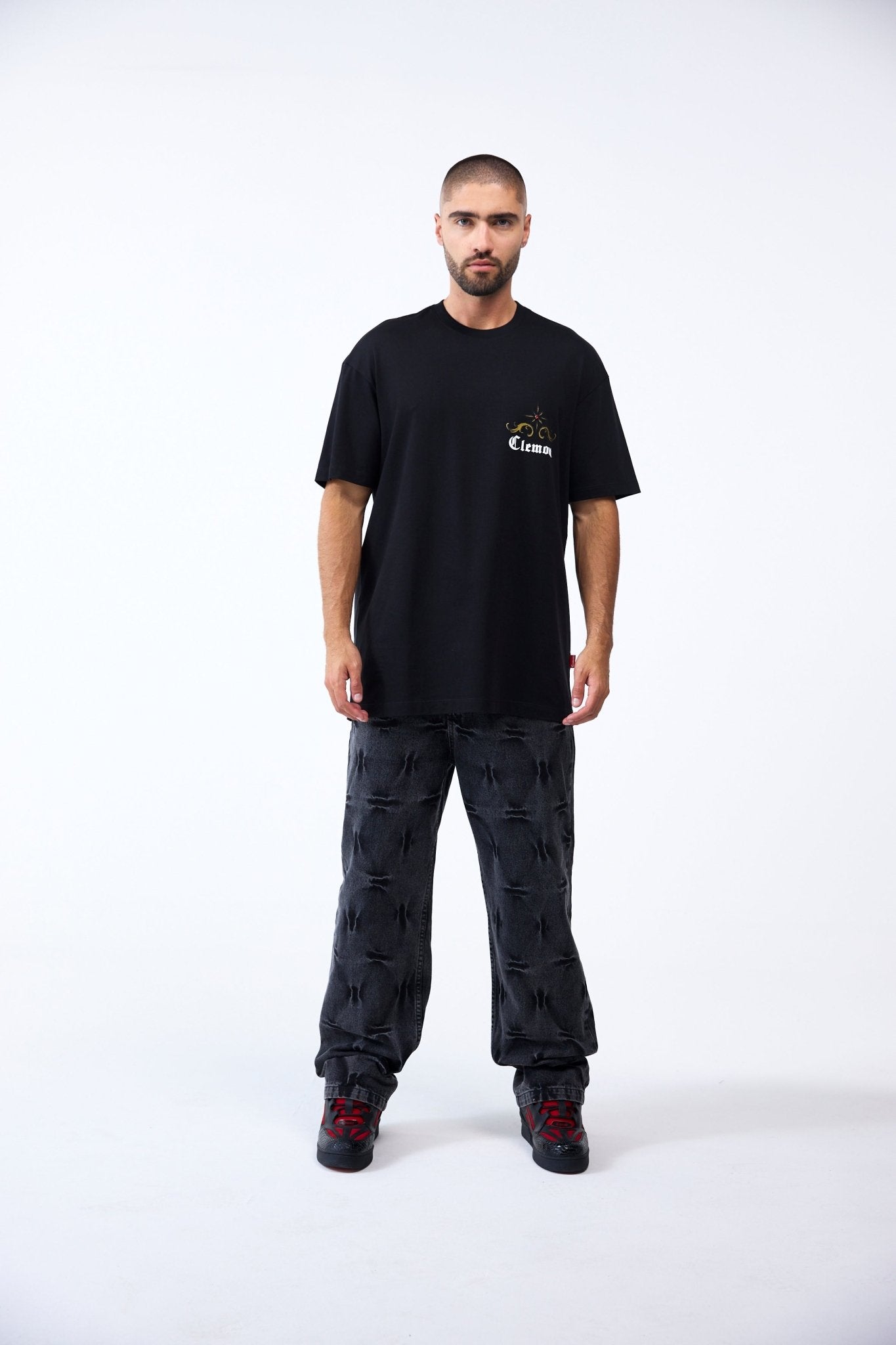 CAMISETA OVERSIZED MASCULINO FILIGRANA NEGRO CLEMONT - CLEMONT, LLC