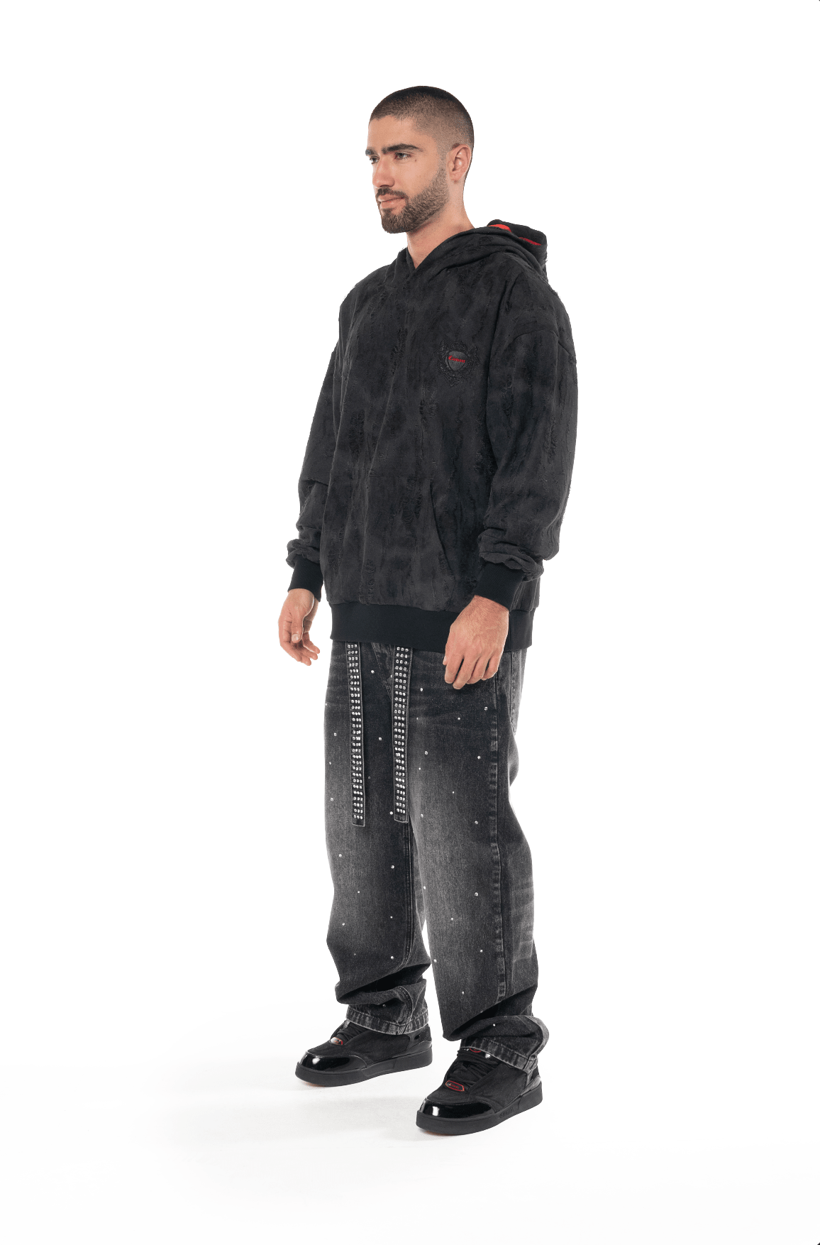 HOODIE DISPERAZIONE NEGRO MASCULINO CLEMONT - CLEMONT, LLC